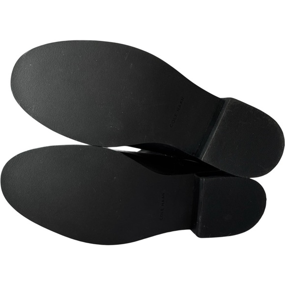 COLE HAAN‎ NWOB Women's Galina Black Leather Riding Boots Tall Knee High Zip 6.5 - Picture 6 of 6